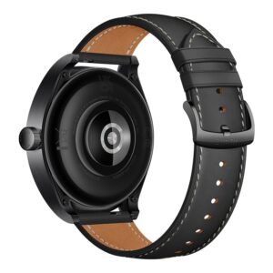 Huawei Watch Buds – 47 mm – rostfritt stål – smartklocka med rem – läder – handledsstorlek: 140-210 mm – display 3,6 cm (1,43″) – Bluetooth, NFC – 66